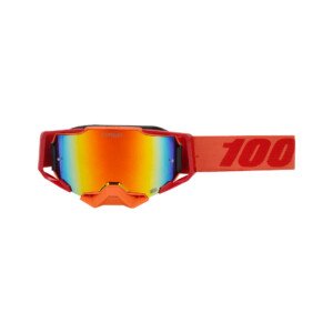 100% Armega Replica Goggles With Box Red Org.F Org.N Org Blu Tint
