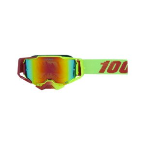 100% Armega Replica Goggles With Box Red Ylw.F Red Blu Tint