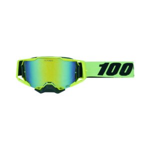 100% Armega Replica Goggles With Box Ylw.F Blk.N Blu Gold Tint