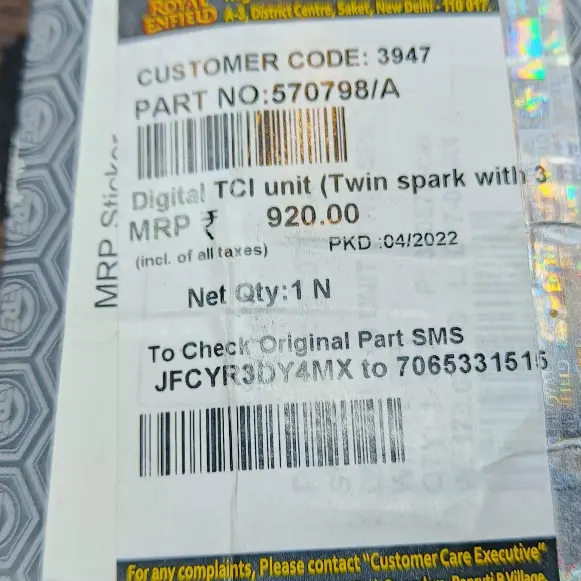 Digital Tci Unit(twin Spark With3/ 570798/a Royal Enfield - Image 2