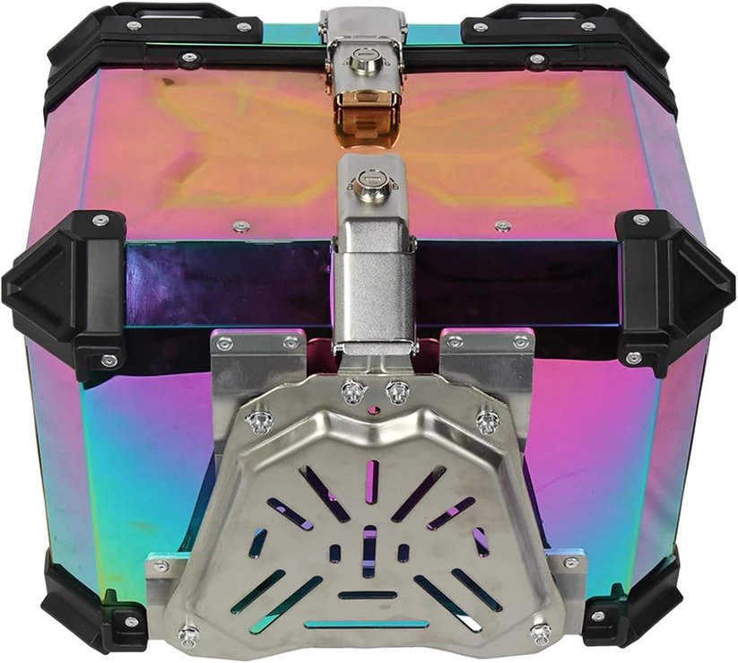 LGP rainbow large capacity aluminium top box 45 ltrs (fits all motorcycle) - color plating premium top box - Image 8