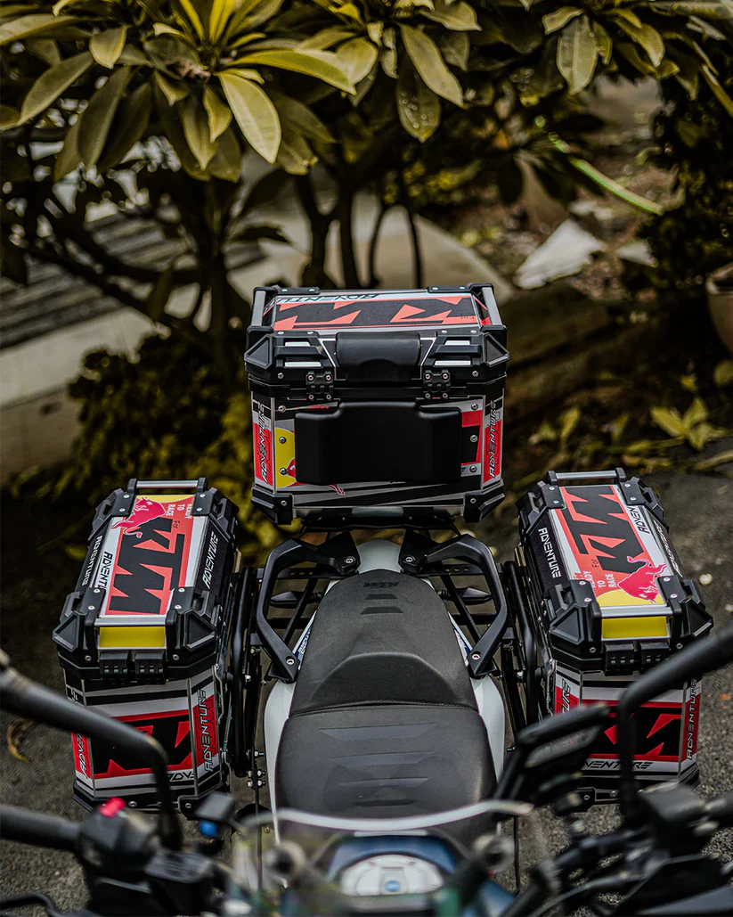 LGP Premium Aluminium KTM Graphics Top Box & Panniers - TOURING COMBO - Image 9