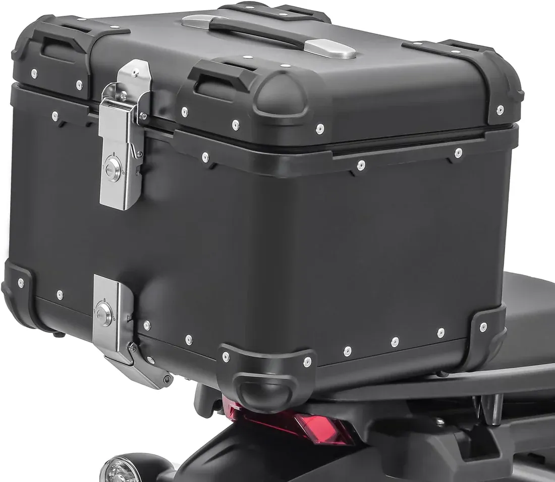 LGP Premium Aluminium Top Case | NERO EDITION ( Top Box ) | Bevelled corner | 45L - BLACK ( COMPATIBLE FOR ALL MOTORCYCLE ) - 1 YEAR WARRANTY - Image 4