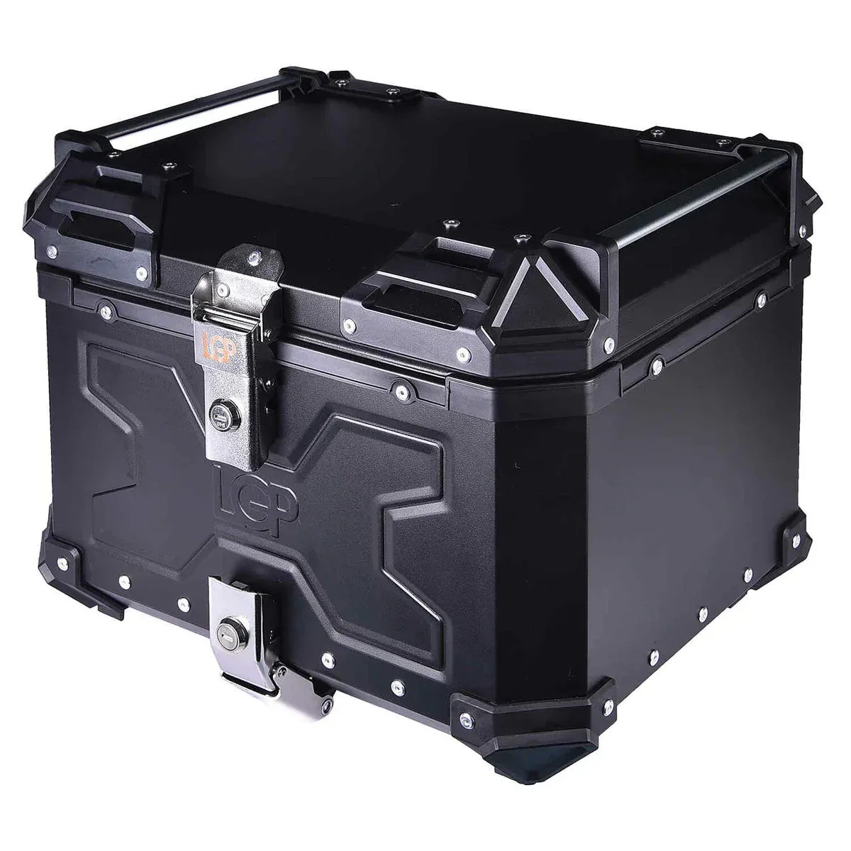 LGP Premium ( Double X V2 )Aluminium Top Box 45L - BLACK ( COMPATIBLE FOR ALL MOTORCYCLE ) - 1 YEAR WARRANTY