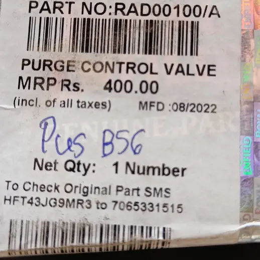 Purge Control Valve/rad00100/a Royal Enfield - Image 2