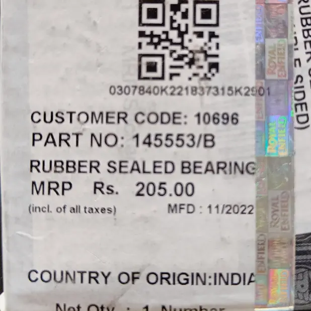 Rubber Sealed Bearings Royal Enfield - Image 2