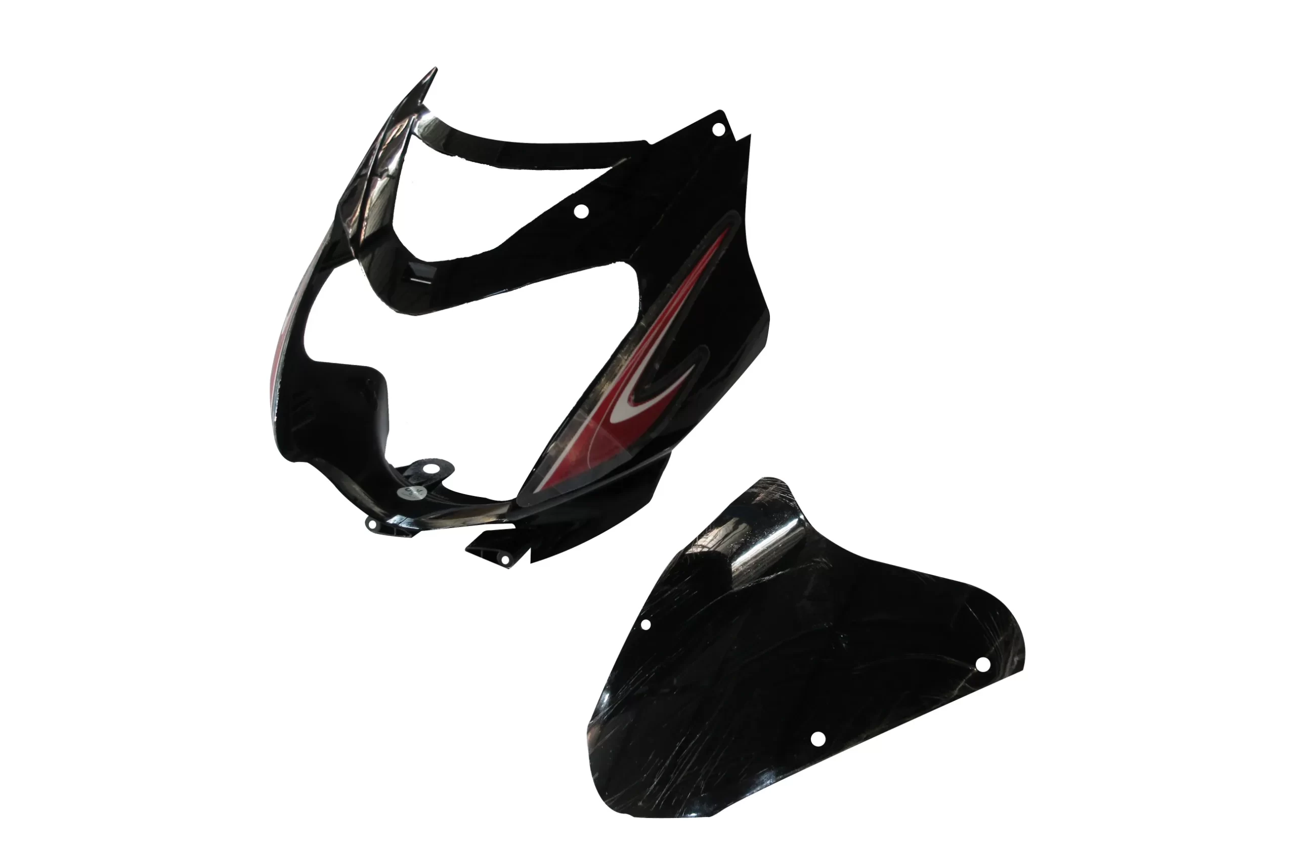 Head Light Visor/mask-tvs Star Sport N/m Black (red Stk)