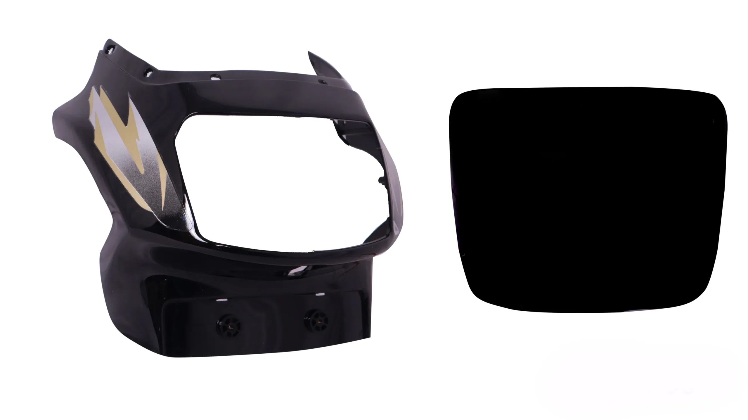 Head Light Visor/mask-tvs Victor Gl N/m Black