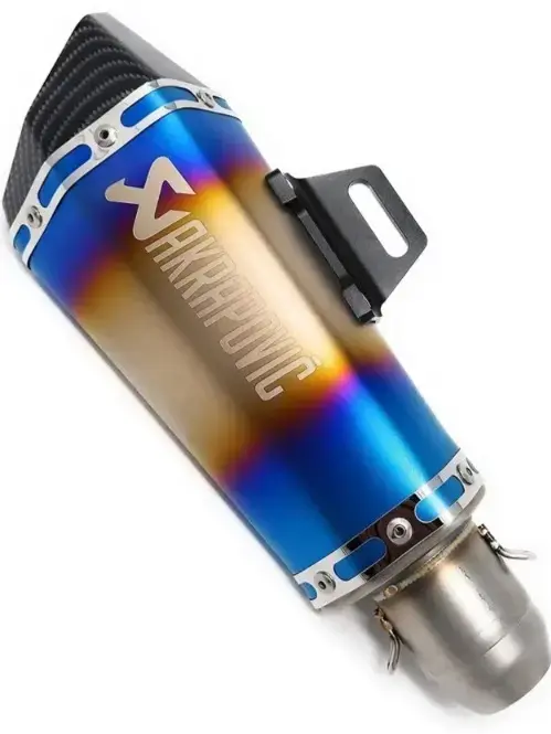 Acrapovik slip on exhaust multi colour