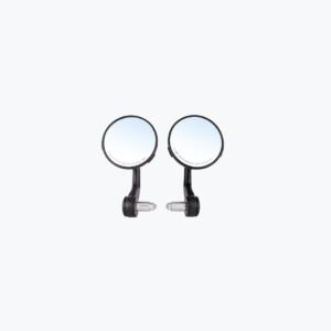 Bar End CNC Carbon Texture Mirror Black