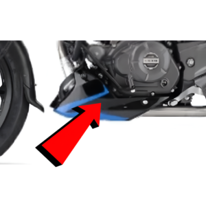 Belly Pan Left Side Ebony Black Blue Decall For Bajaj Pulsar 220F