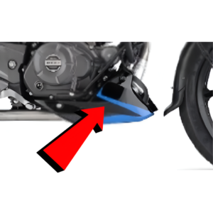 Belly Pan Right Side Ebony Black Blue Decall For Bajaj Pulsar 220F