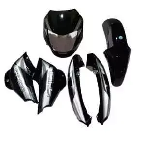 Black & Grey Full Body Kit For Bajaj Ct 100 U33