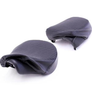 Black Pleated Seat Cover For Royal Enfield Meteor 350 | Accessories