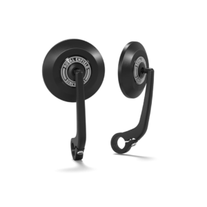Black Round Bar End Mirrors For Royal Enfield Classic 350 | Classic 650 | Goan Classic 350 | Hunter 350 | Bear 650 | Guerrilla 450 | Bullet 350 | Meteor 350 | Accessories