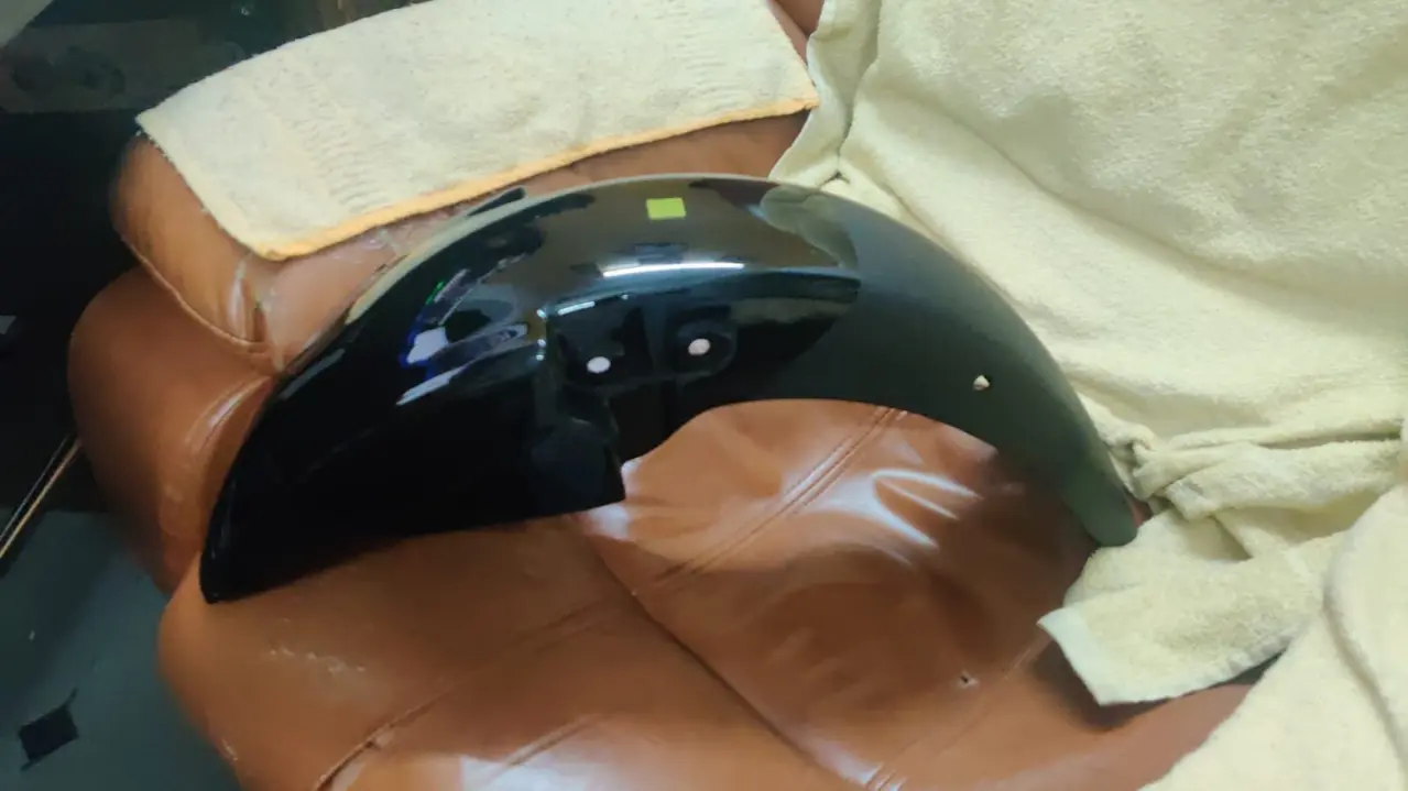 Black Tvs Star Sport Om Front Mudguard