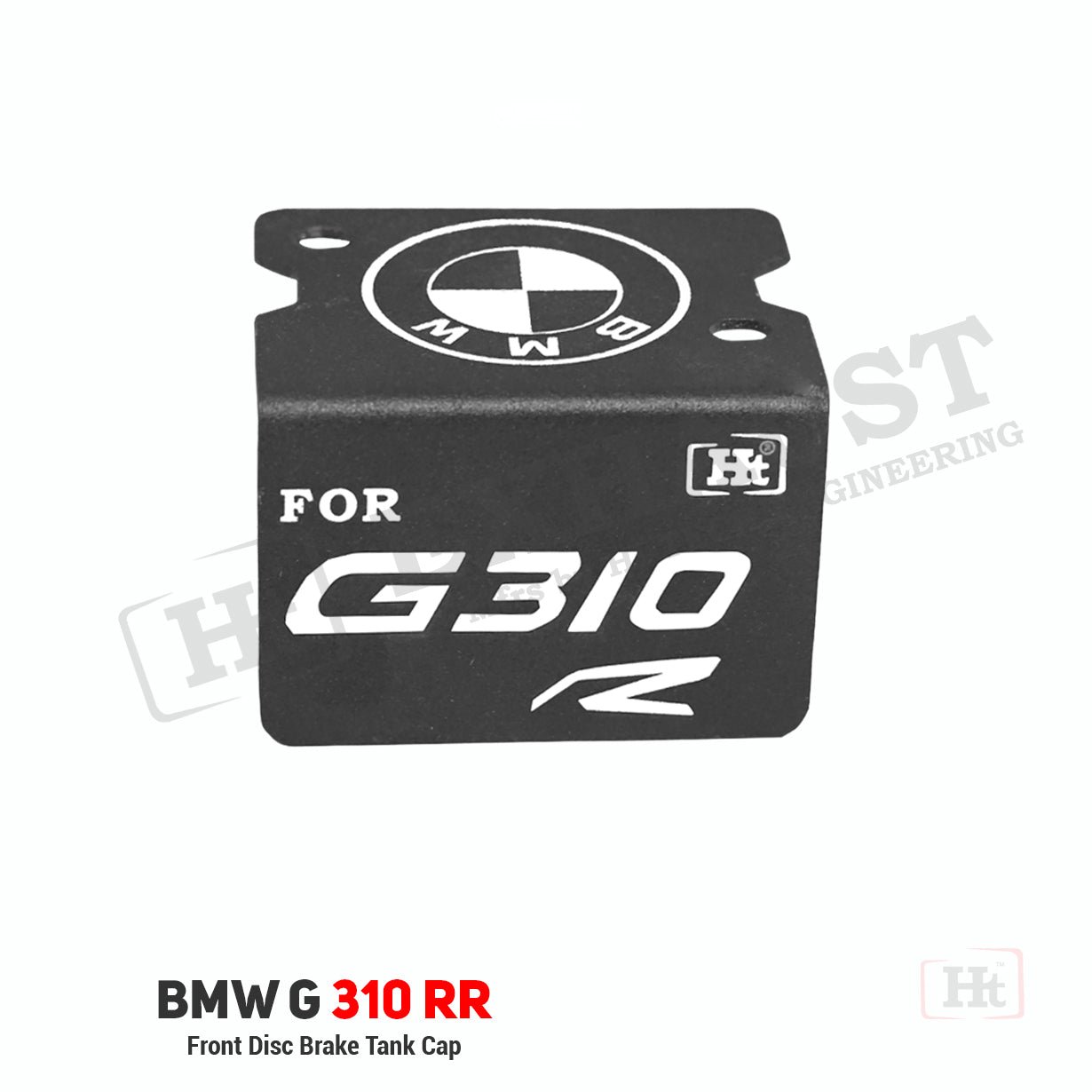 BMW 310 R front disc brake tank CAP Stainless steel Black matt