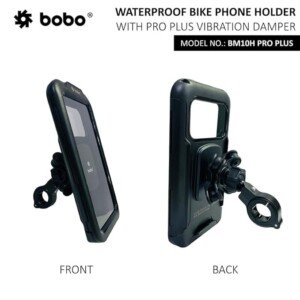 Bobo Bm10H Pro Plus Fully Waterproof Bike Cycle Phone Holder With Pro Plus Vibration Damper Motorcycle Mobile Mount