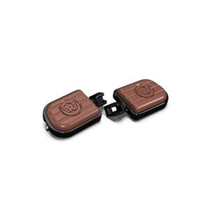 Brown And Black Deluxe Footpegs For Royal Enfield Goan Classic | Classic 350 | Meteor 350 | Bullet 350 | Accessories