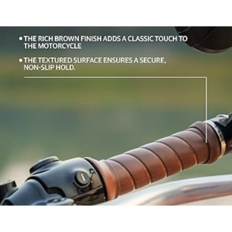Brown Handlebar Grips For Royal Enfield Goan Classic | Classic 350 | Bullet 350 | Accessories