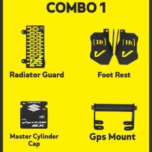 COMBO 1 V STROM SX 250 Radiator Guard + Foot Rest + Master Cylinder Cap + GPS Mount – HT EXHAUST