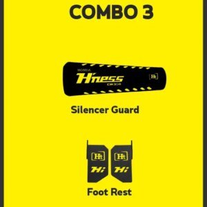 COMBO 3 HNESS Silencer Guard + Foot Rest - HT EXHAUST