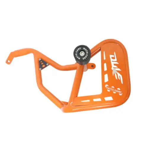 CRASH GUARD (ORANGE) WITH DUAL SLIDERS FOR KTM DUKE 390 GEN-3