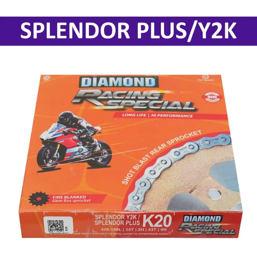 Hero Diamond Chain Kit For Splendor Plus, Splendor Y2k