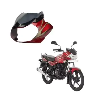 Discover 100cc Headlight Visor (red And Black)