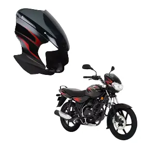 Discover 125cc Headlight Visor (black And Red)