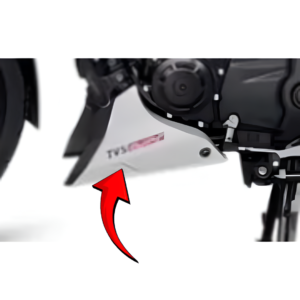 Engine Guard Left Side Pearl White For TVS Apache RTR 180 2V | Apache RTR 160 2V