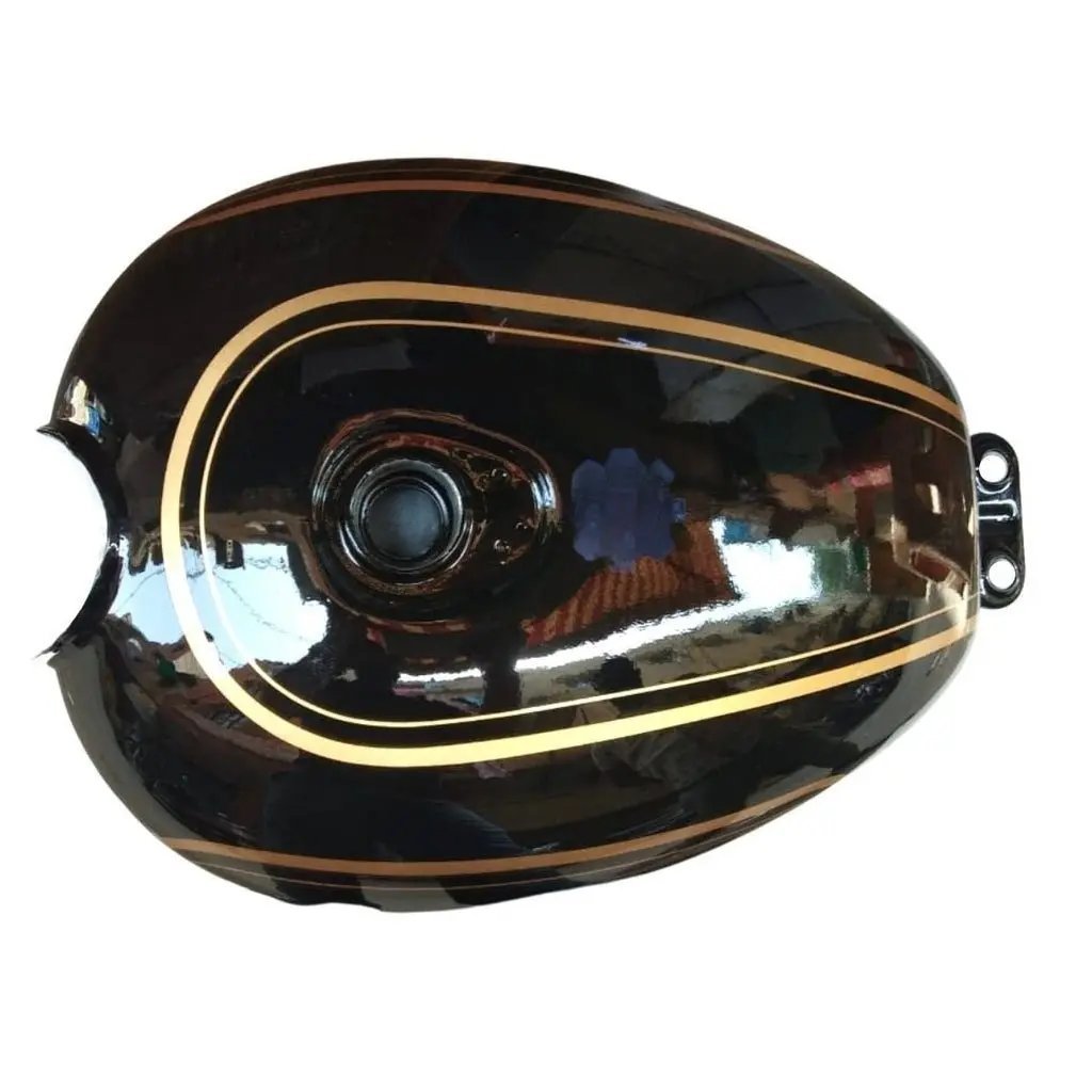Petrol Tank For Royal Enfield Bullet 350 Bs4 (black/golden) | Apr 2017 To Mar 2020 Models