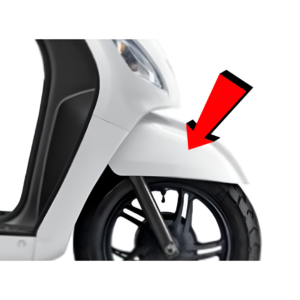 Front Fender Cielo White Refresh For TVS Jupiter 125