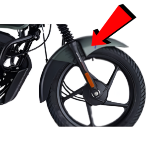 Front Fender Mate Wild Green Black For Bajaj CT100 | CT110