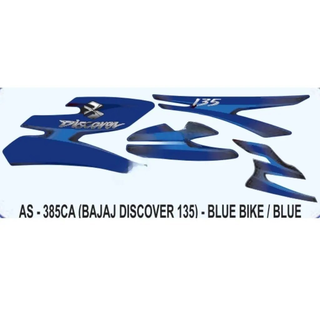 Graphics Sticker Set For Bajaj Discover 135 | Blue Vehicle | Blue Sticker | Both Sides
