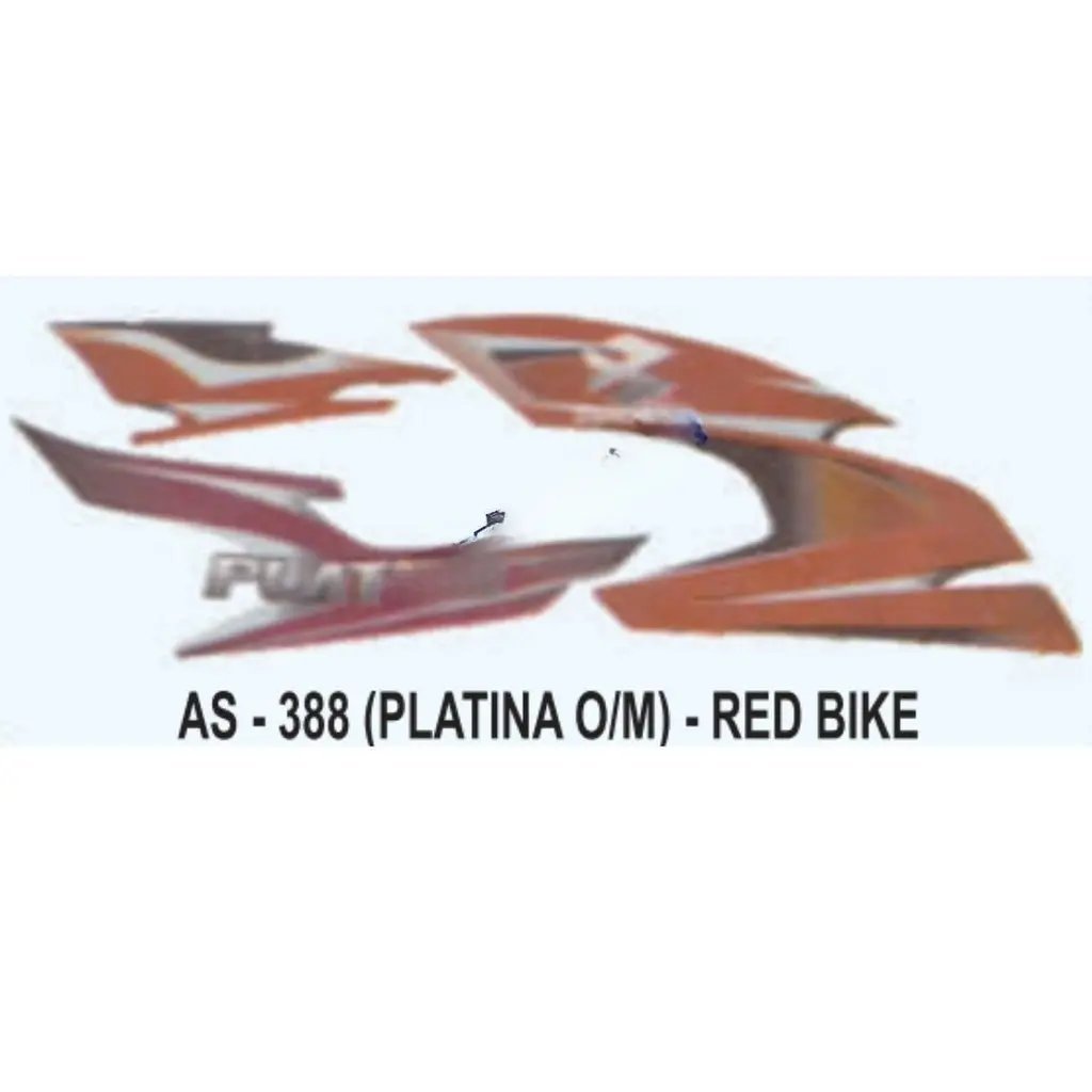 Graphics Sticker Set For Bajaj Platina | Old Model | Red Vehicle | Both Sides