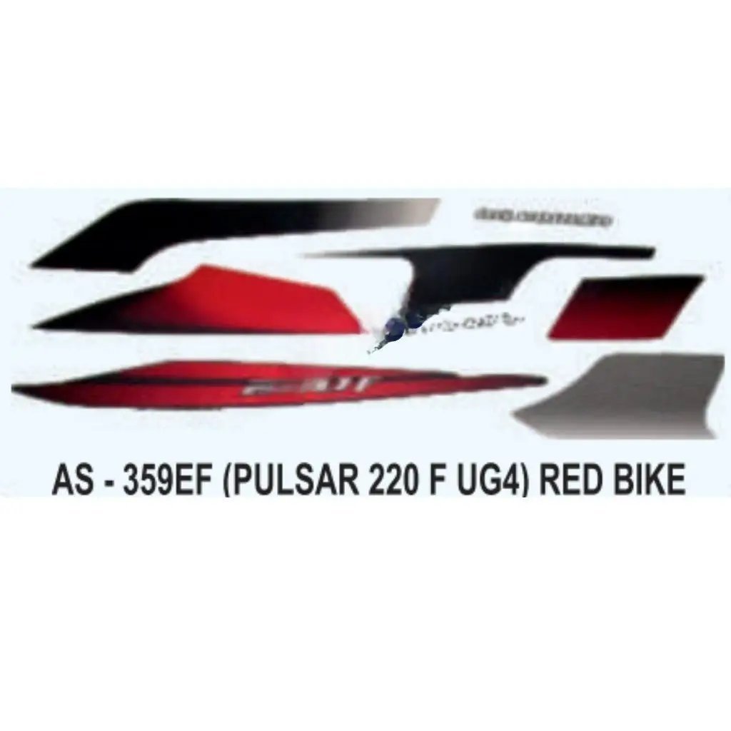 Graphics Sticker Set For Bajaj Pulsar 220 F Ug4 | Red Vehicle | Both Sides