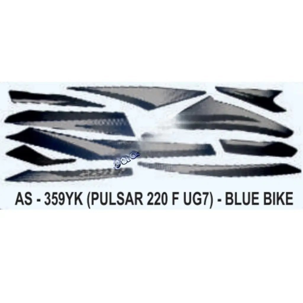 Graphics Sticker Set For Bajaj Pulsar 220 F Ug7 | Blue Vehicle | Both Sides