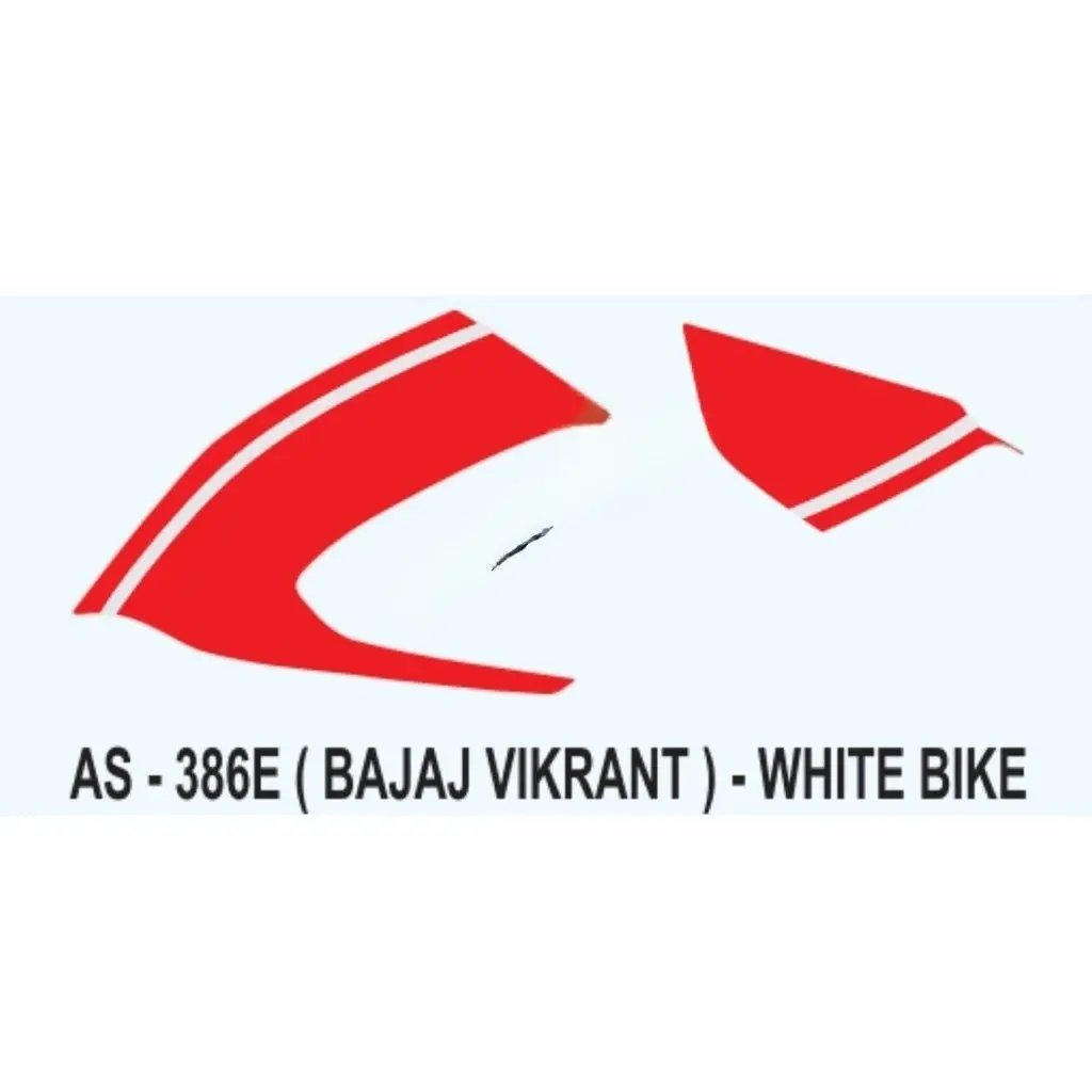 Graphics Sticker Set For Bajaj Vikrant | White Vehicle | Both Sides
