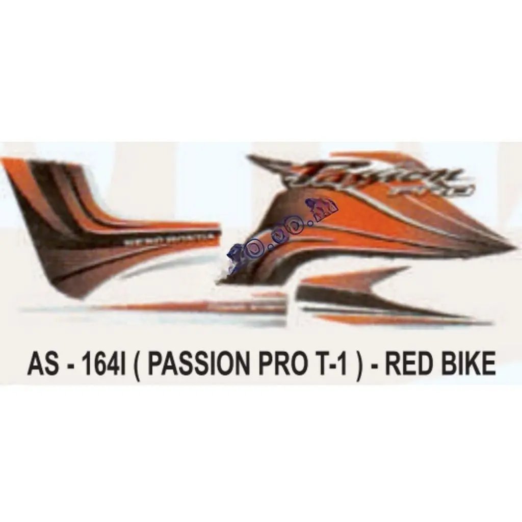 Graphics Sticker Set For Hero Honda Passion Pro | Type 1 | Red Vehicle | Both Sides
