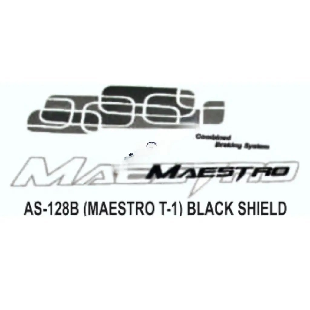 Graphics Sticker Set For Hero Maestro | Type 1 | Black Shield Sticker | Both Sides