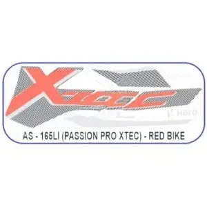 Graphics Sticker Set for Hero Passion Pro | XTEC | Red Vehicle | Both Sides
