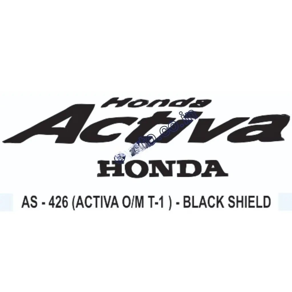 Graphics Sticker Set For Honda Activa | Type 1 | Old Model | Black Shield Sticker | Both Sides