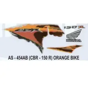 Graphics Sticker Set for Honda CBR 150R | Orange Vehicle | Both Sides