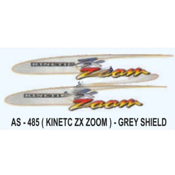 Graphics Sticker Set For Kinetic Zx Zoom | Grey Vehicle | Both Sides ...
