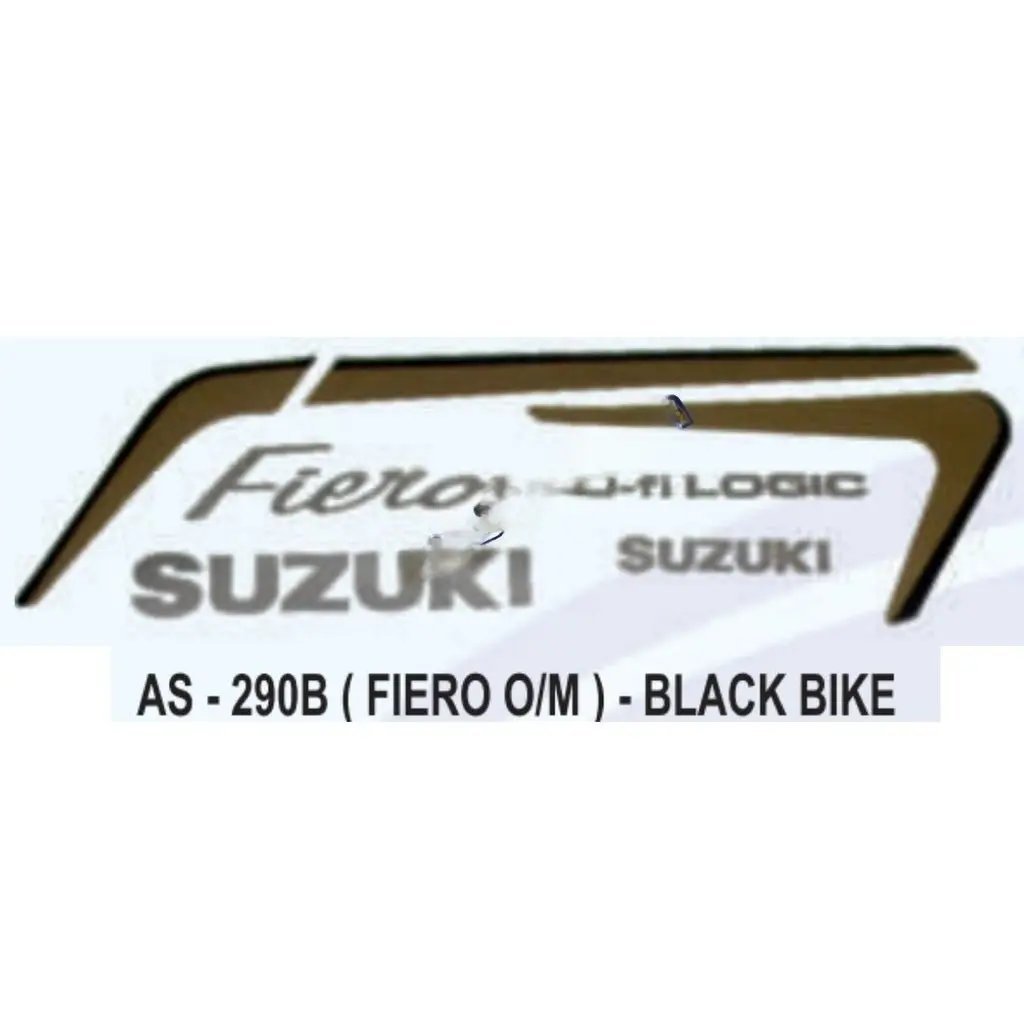 Graphics Sticker Set For Suzuki Fiero | Old Model | Black Vehicle | Both Sides