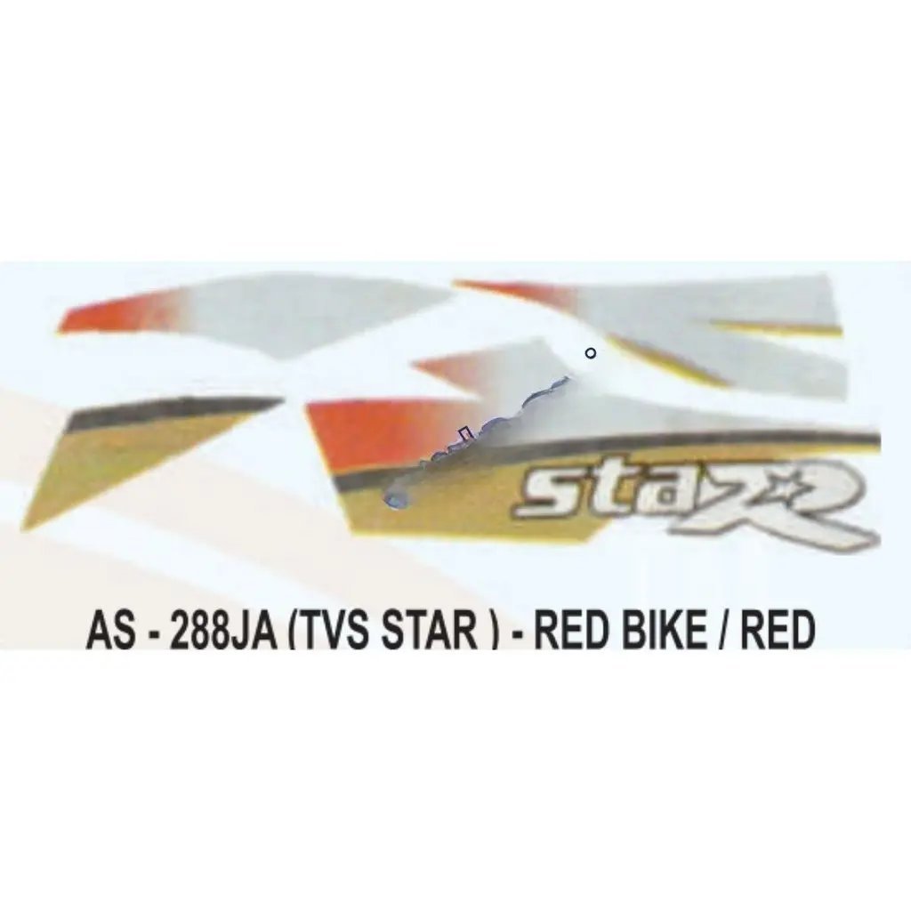 Graphics Sticker Set For Tvs Tvs Star | Red Vehicle | Red Sticker | Both Sides