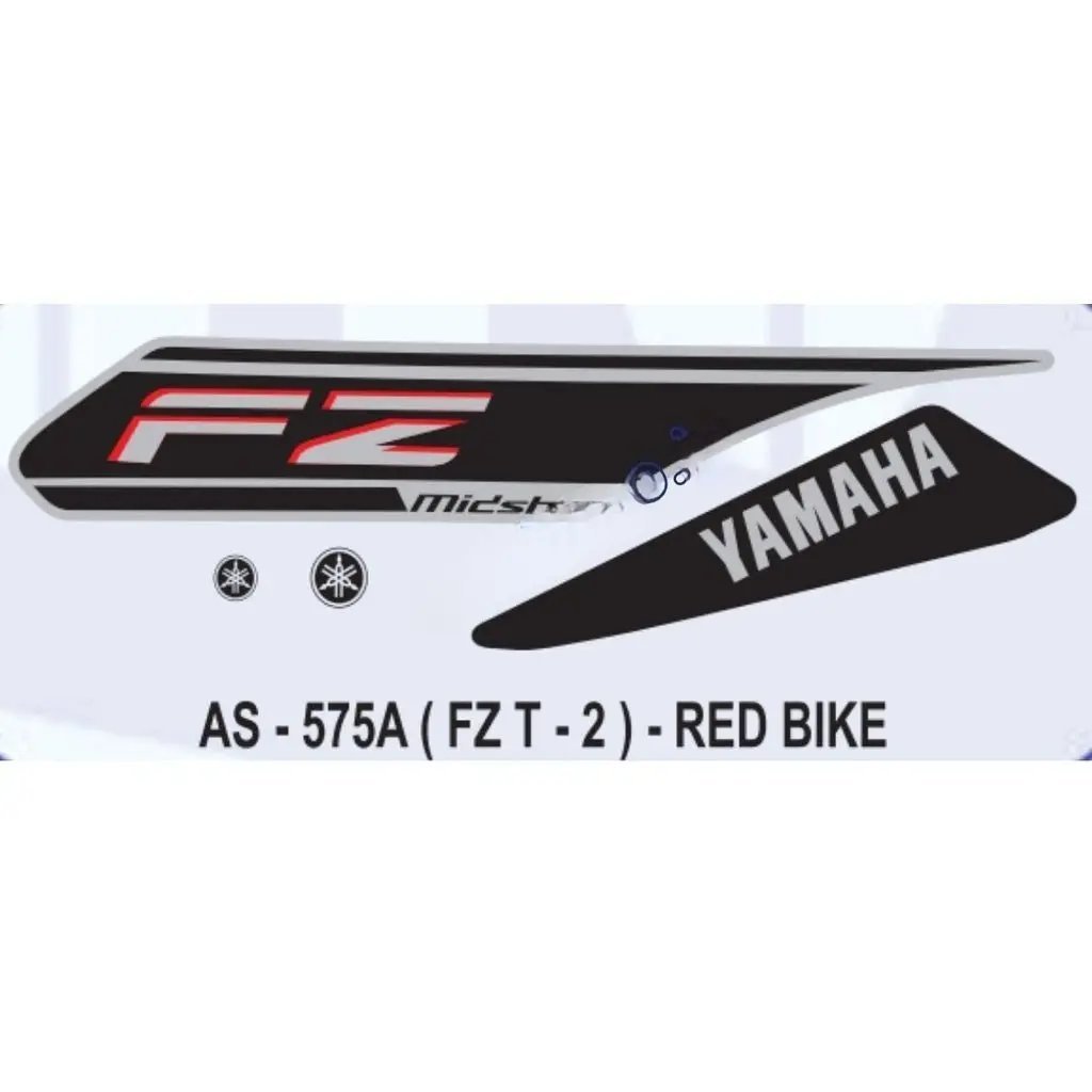 Graphics Sticker Set For Yamaha Fz | Type 2 | Red Vehicle | Both Sides