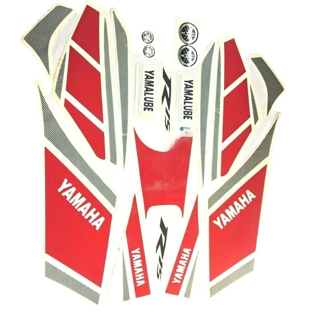 Graphics Sticker Set For Yamaha R15 V2 | Red Sticker | Vinyl Decal Set | 501 | Both Sides