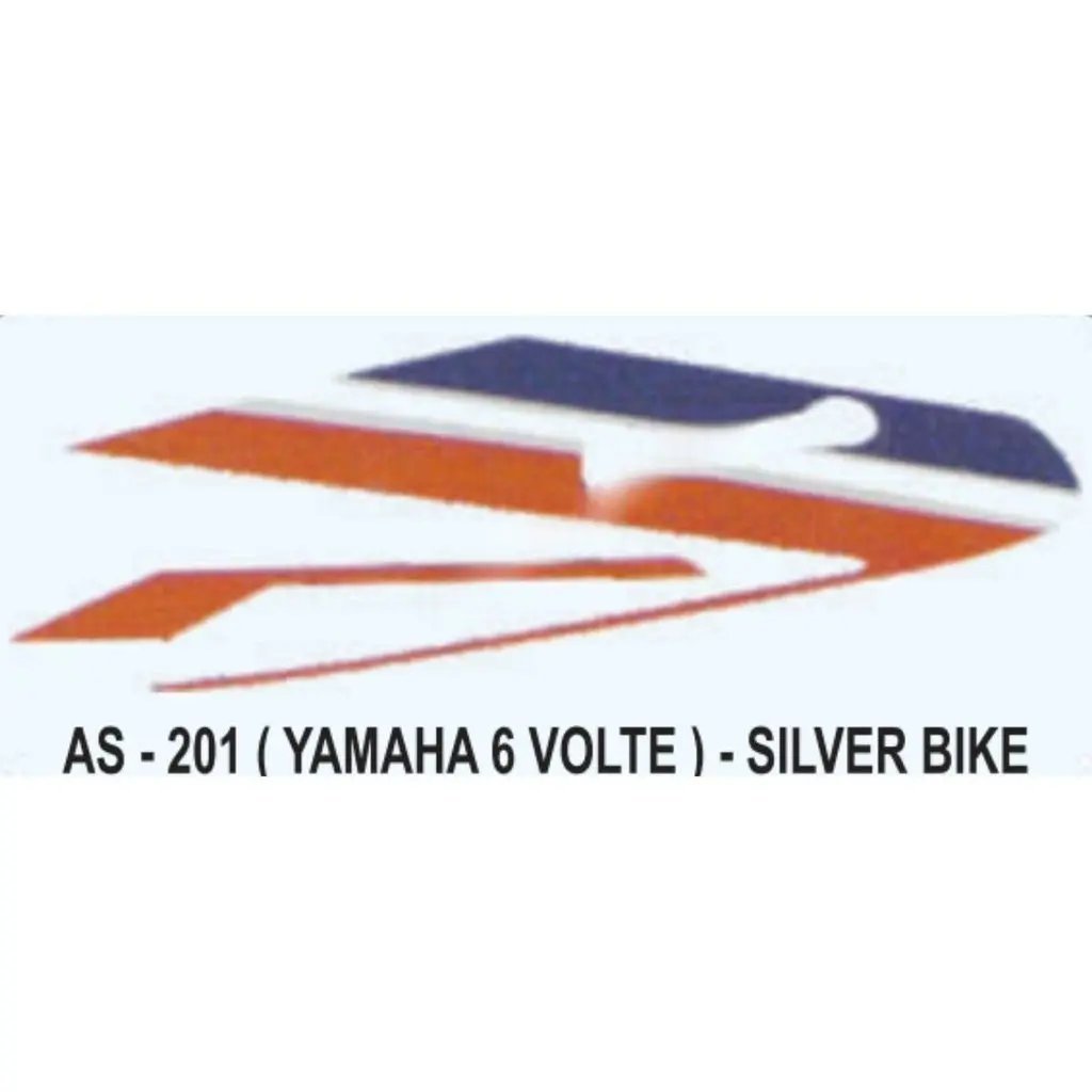 Graphics Sticker Set For Yamaha Rx 6 Volt | Silver Vehicle | Both Sides